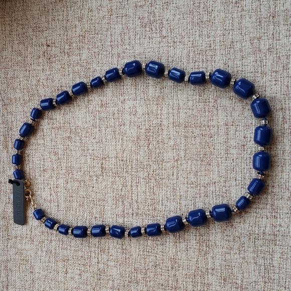 J. Crew Jewelry - J.Crew Blue bead And crystal necklace NWT